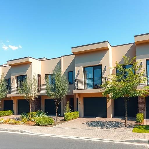 Exterior of a modern townhouse complex in Johannesburg's northern suburbs