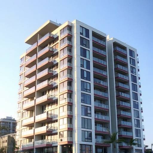 Exterior view of a modern apartment building in Umhlanga