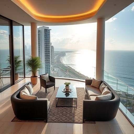 Image of a luxurious penthouse apartment with ocean views in Durban