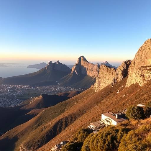 View of Table Mountain overlooking Cape Town